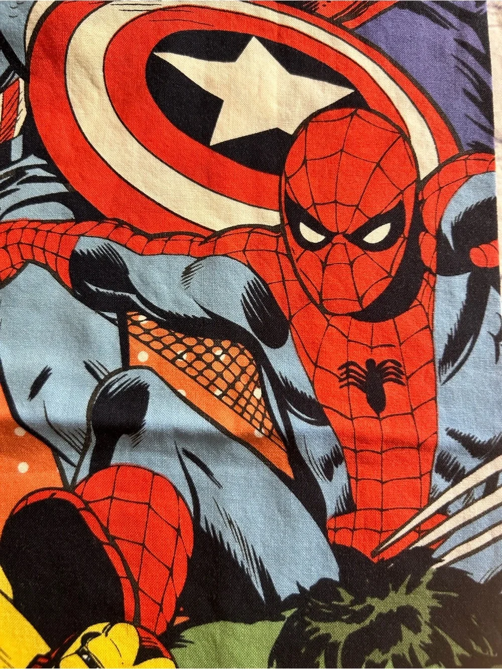 VINTAGE STYLE COTTON FABRIC CLASSIC MARVEL SUPERHEROES LIKE HULK PILLOW CASE (1)